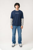 Drop Shoulder Insert Sleeve Tee