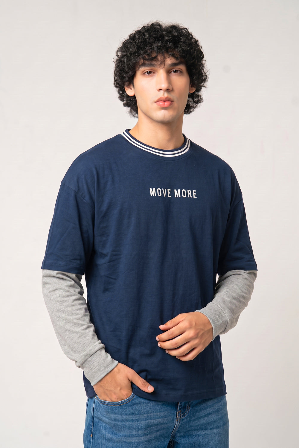 Drop Shoulder Insert Sleeve Tee
