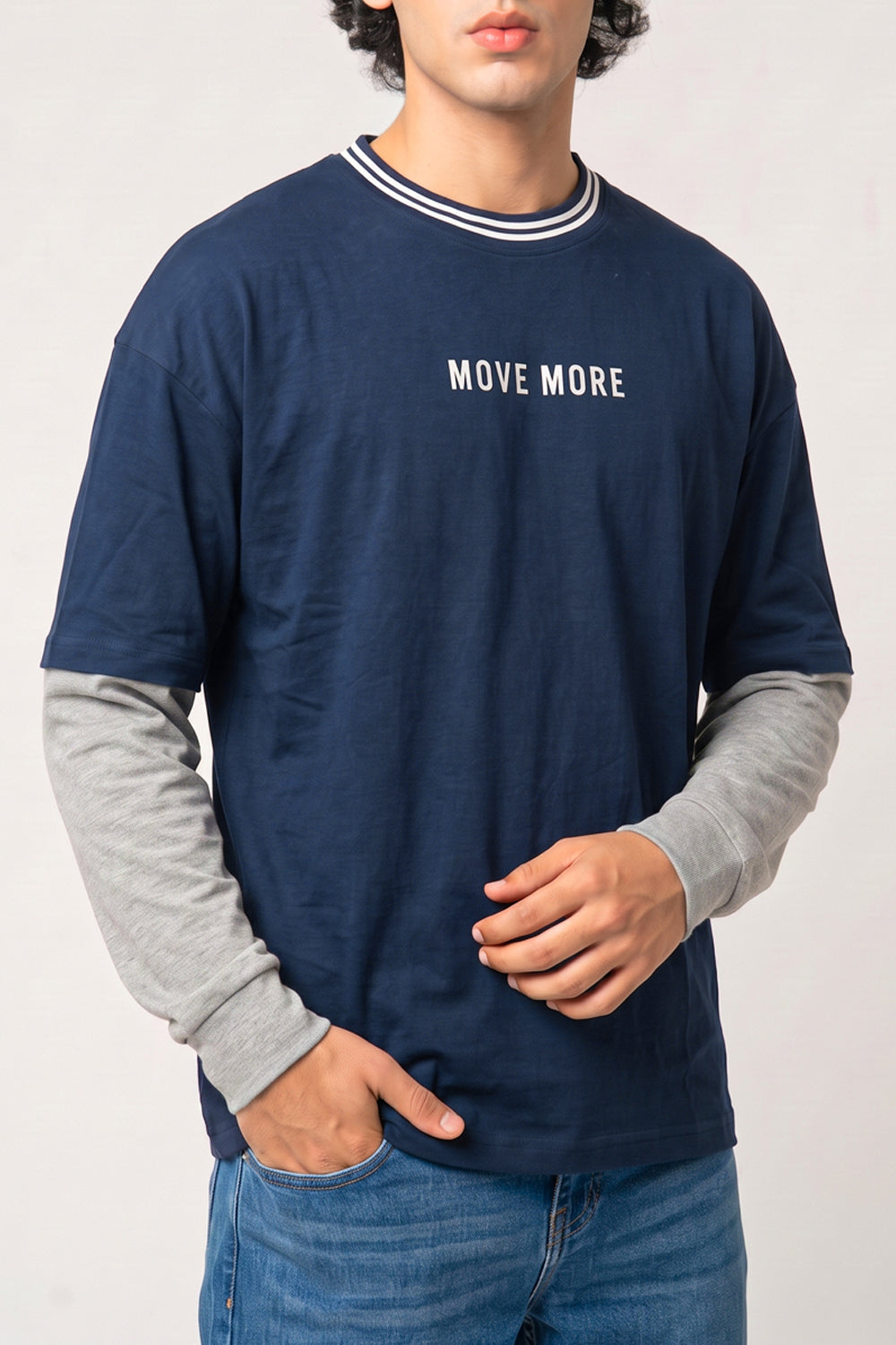 Drop Shoulder Insert Sleeve Tee