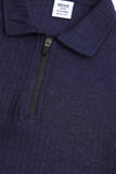 Boys' Textured Zip-Neck Boxy Polo