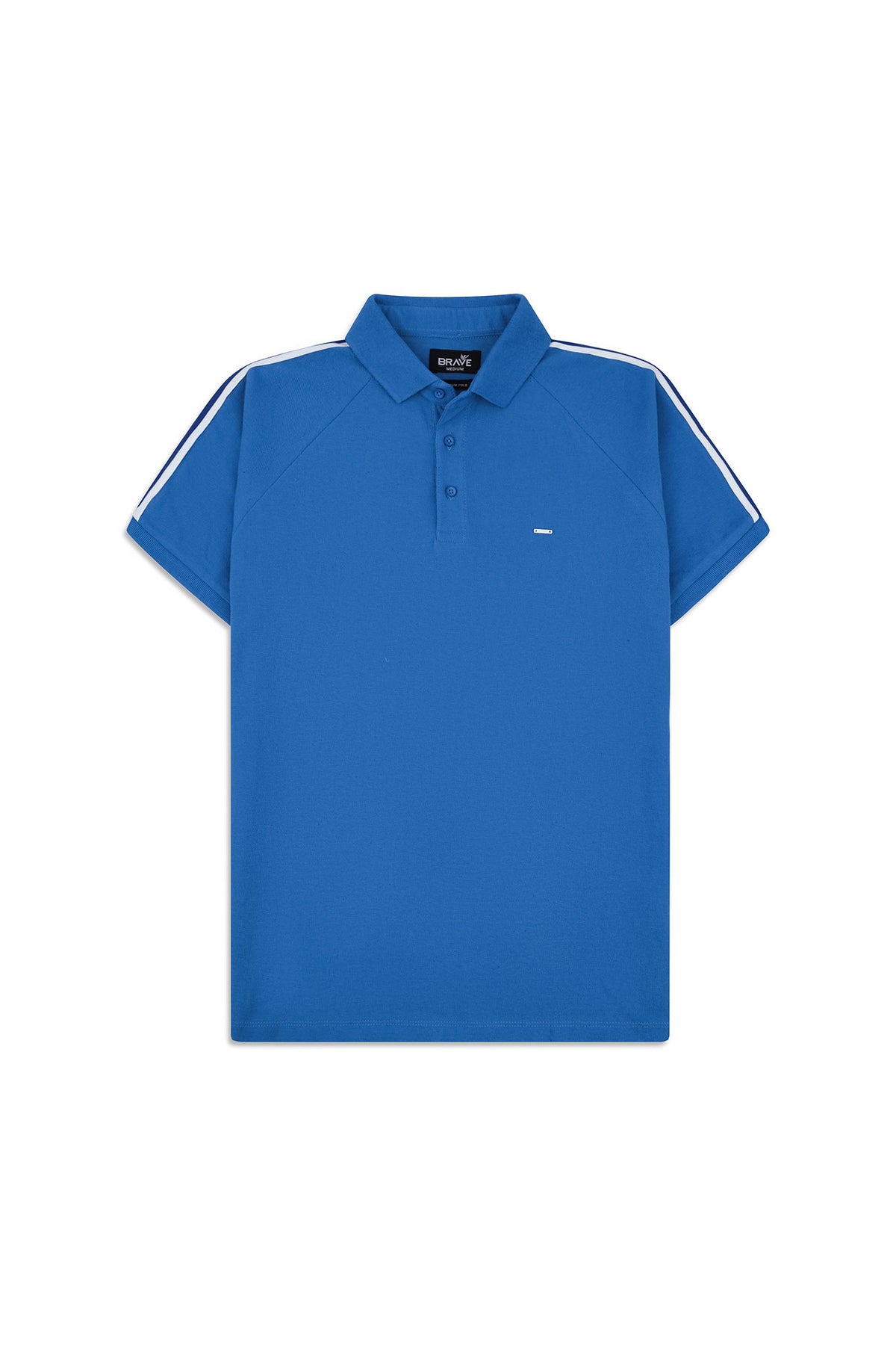 Men's Azure Side-Stripe Polo