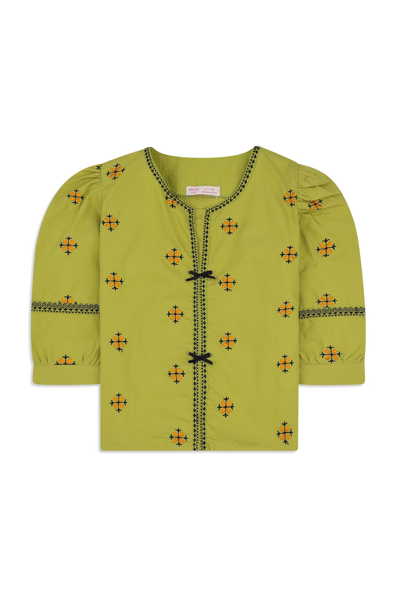 Girls’ Embroidered Green Co-Ord Set