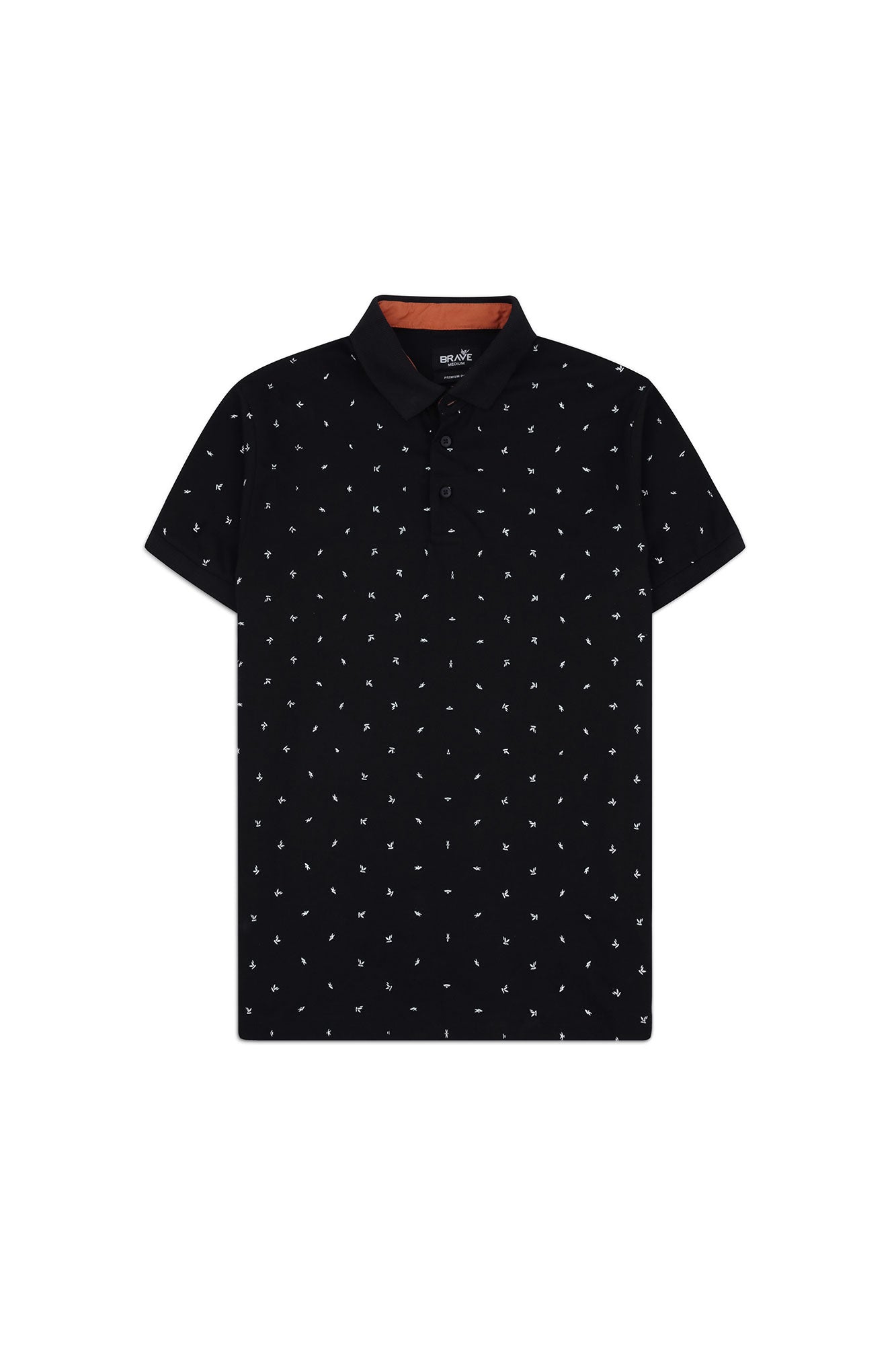 Men' Onyx Monogram Printed Polo