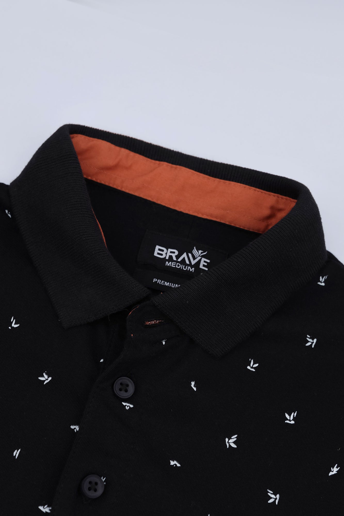 Men' Onyx Monogram Printed Polo