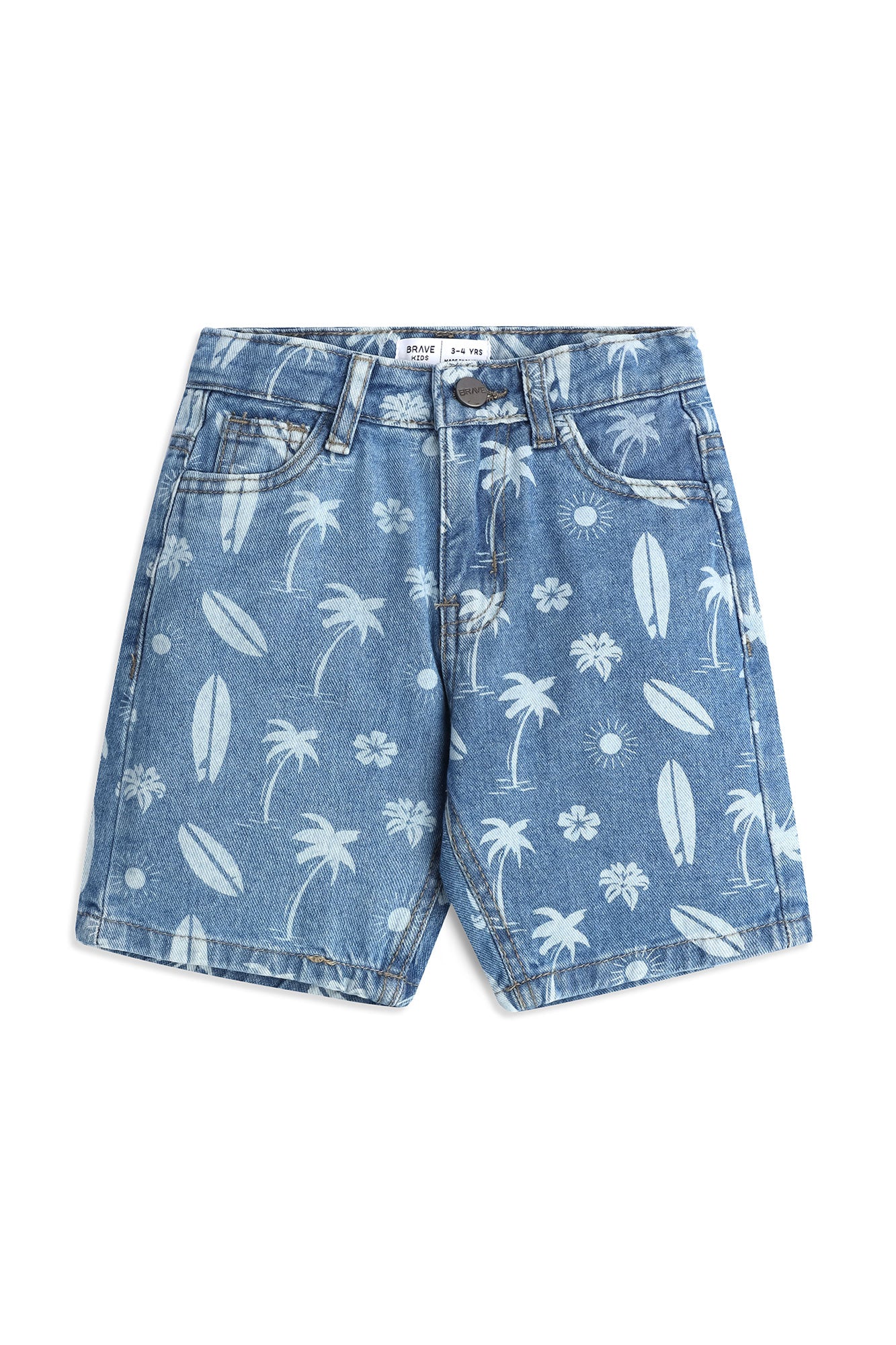 BOYS PRINTED DENIM SHORTS
