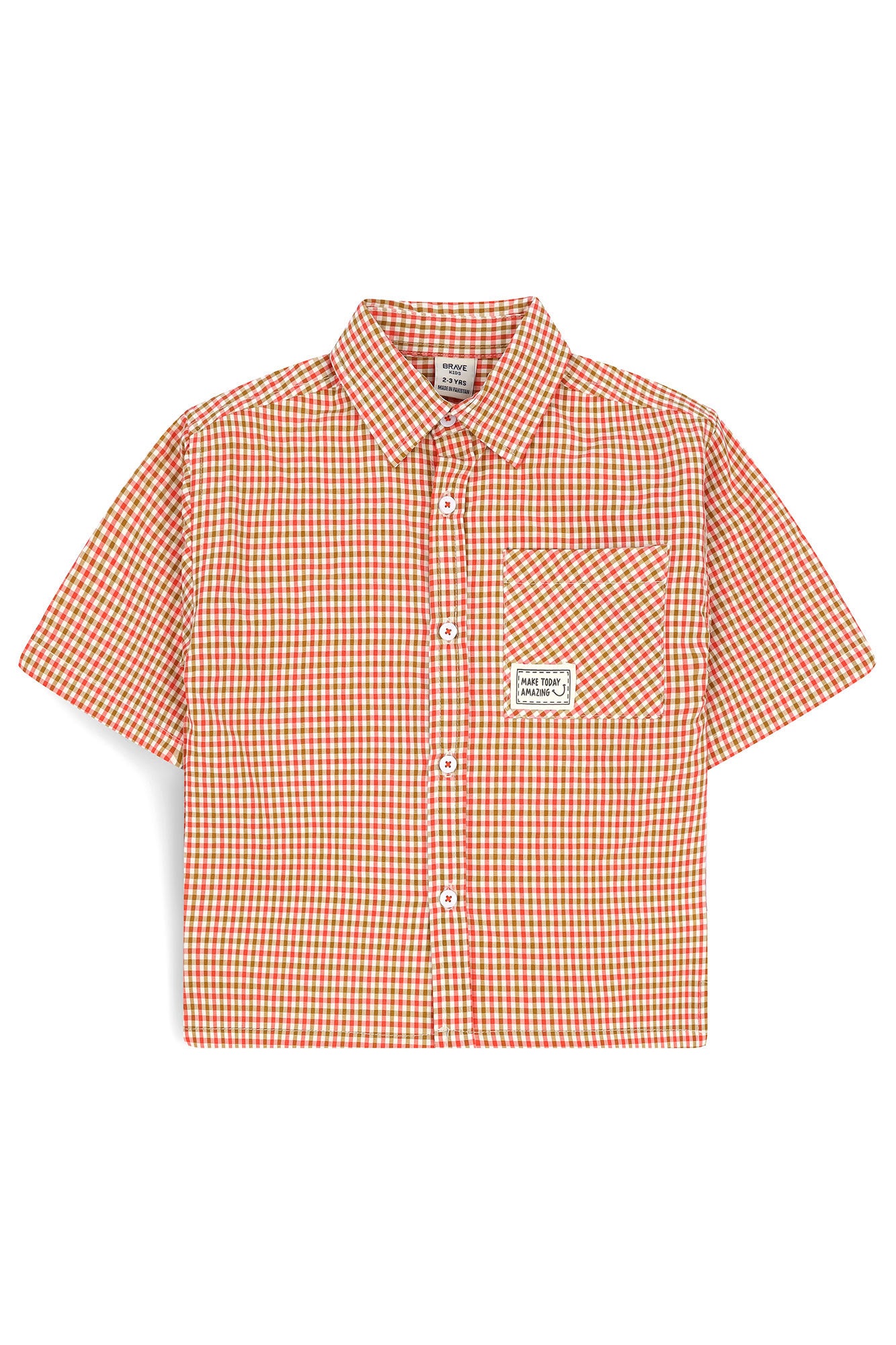 BOYS GINGHAM PATTERN SHIRT - PH
