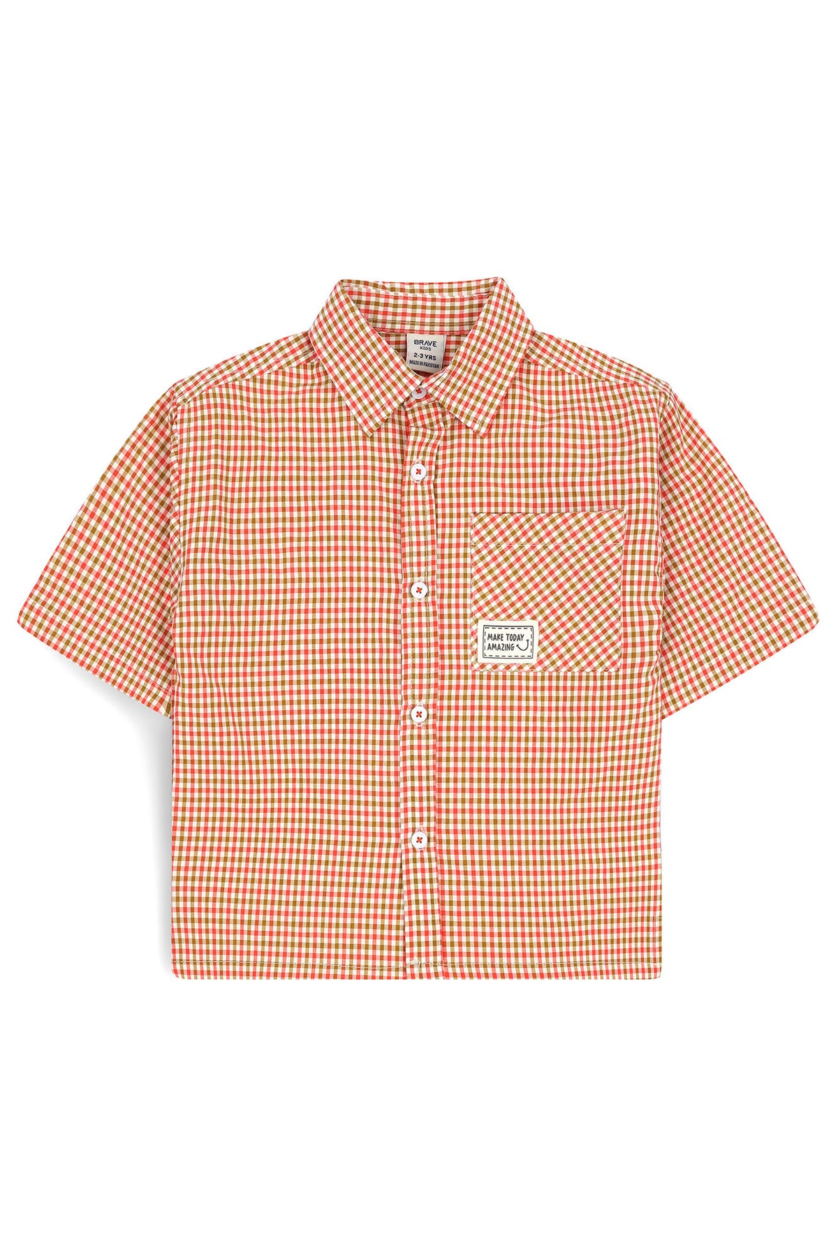 BOYS GINGHAM PATTERN SHIRT - PH