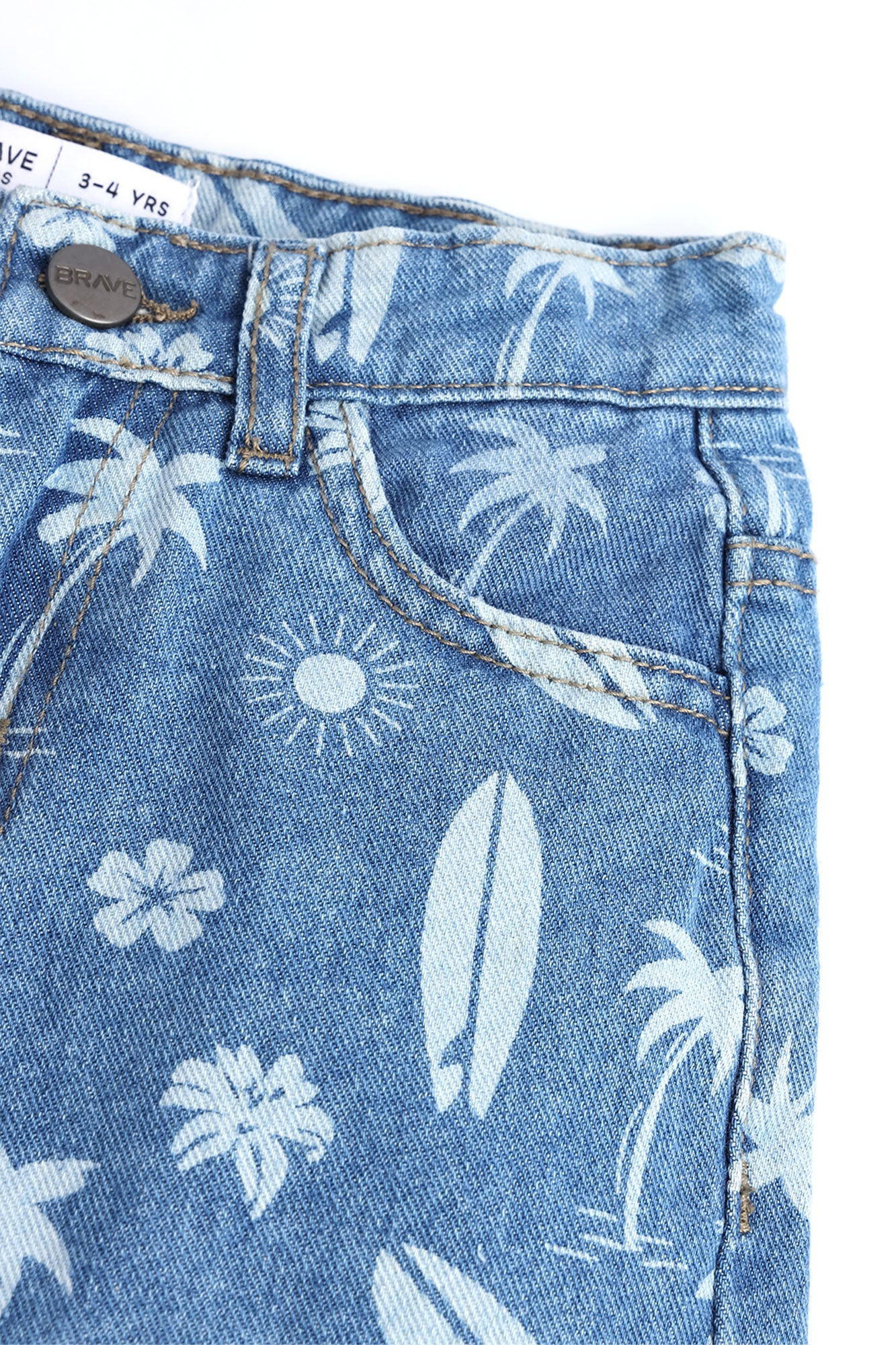 BOYS PRINTED DENIM SHORTS
