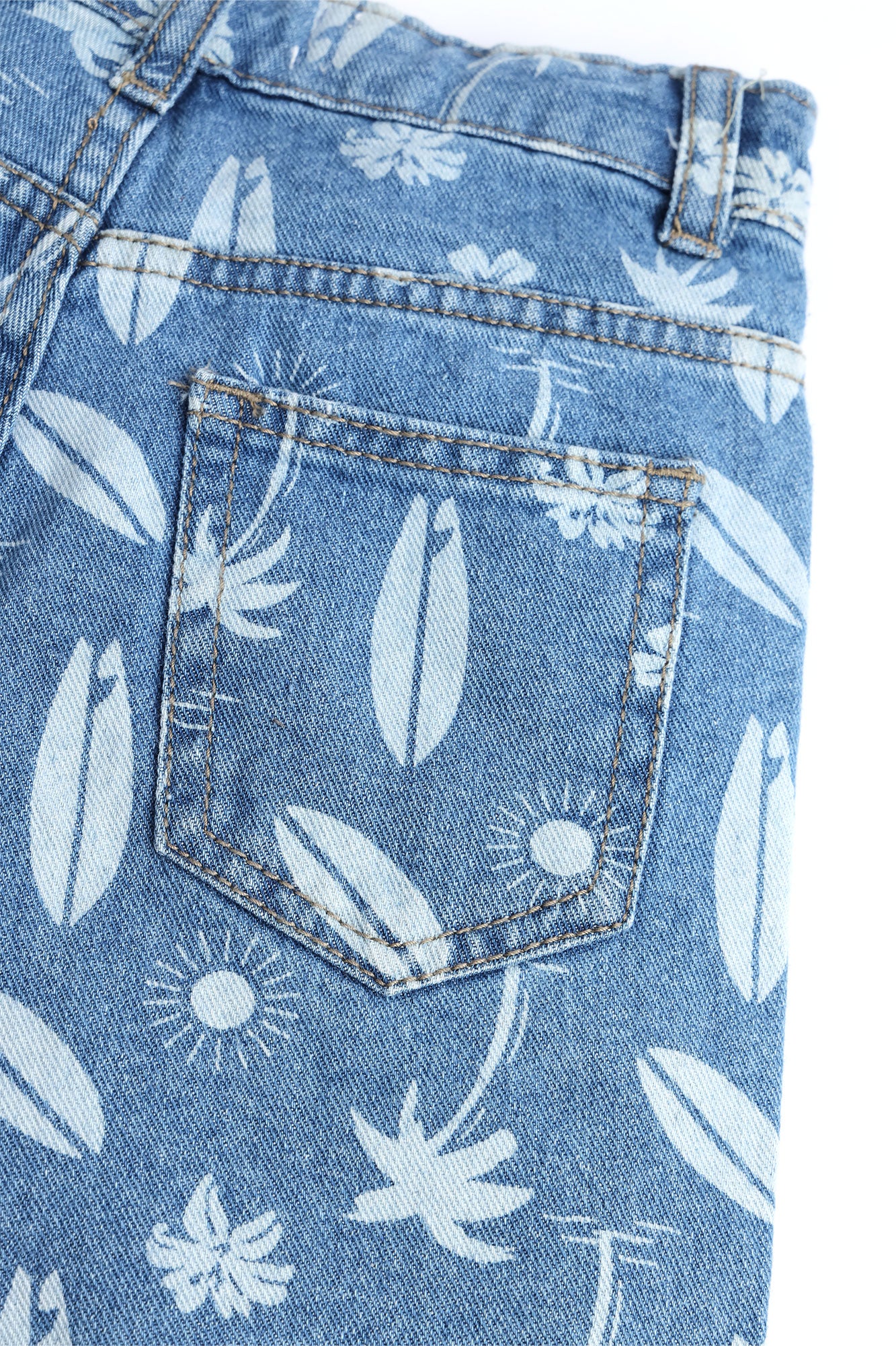 BOYS PRINTED DENIM SHORTS