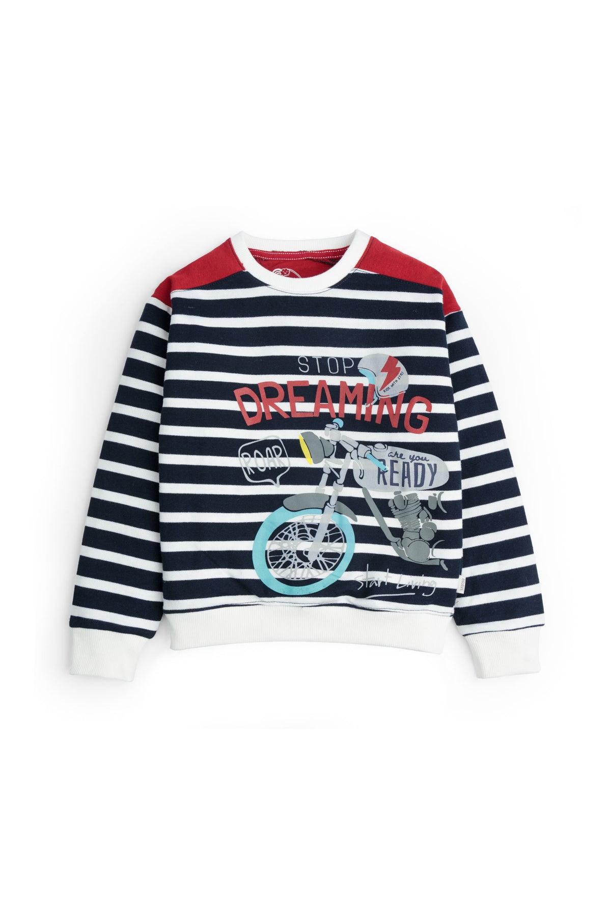 Graphic Striped Sweatshirt