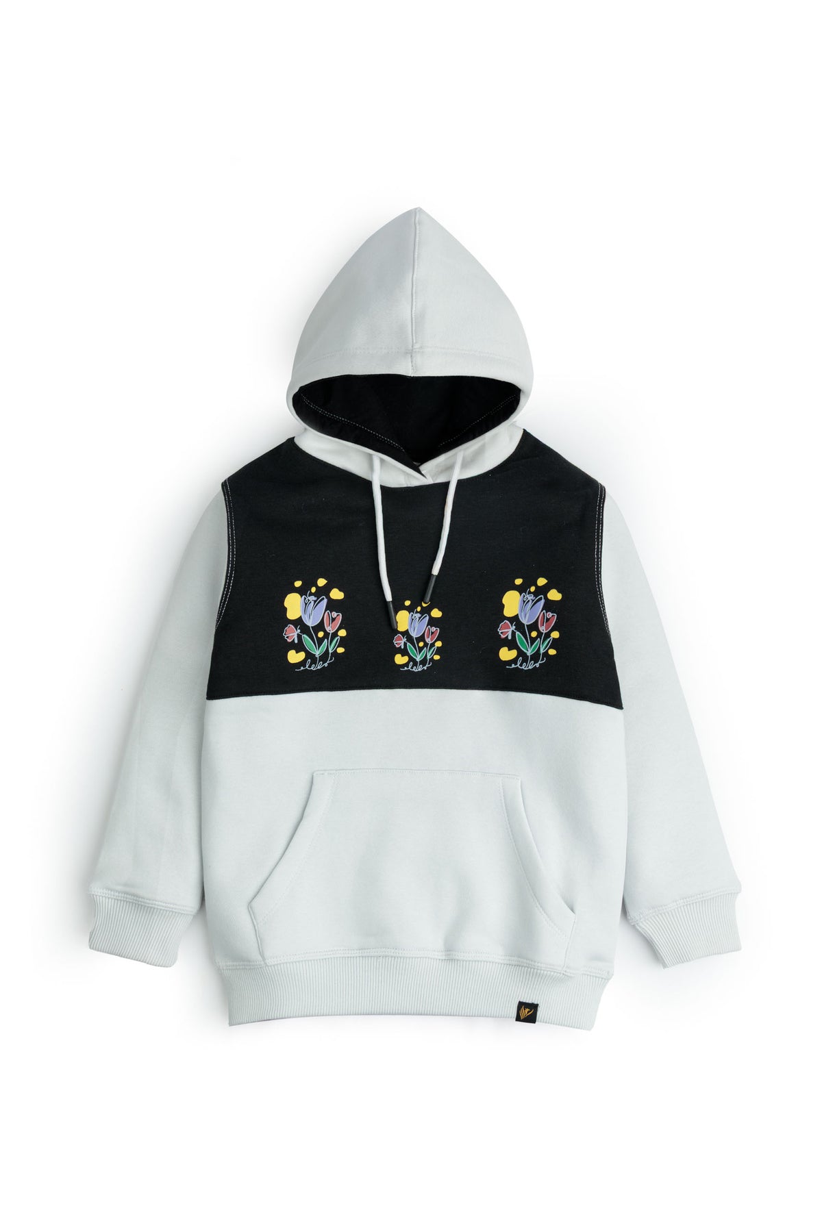 Girls Floral Fleece Hoodie