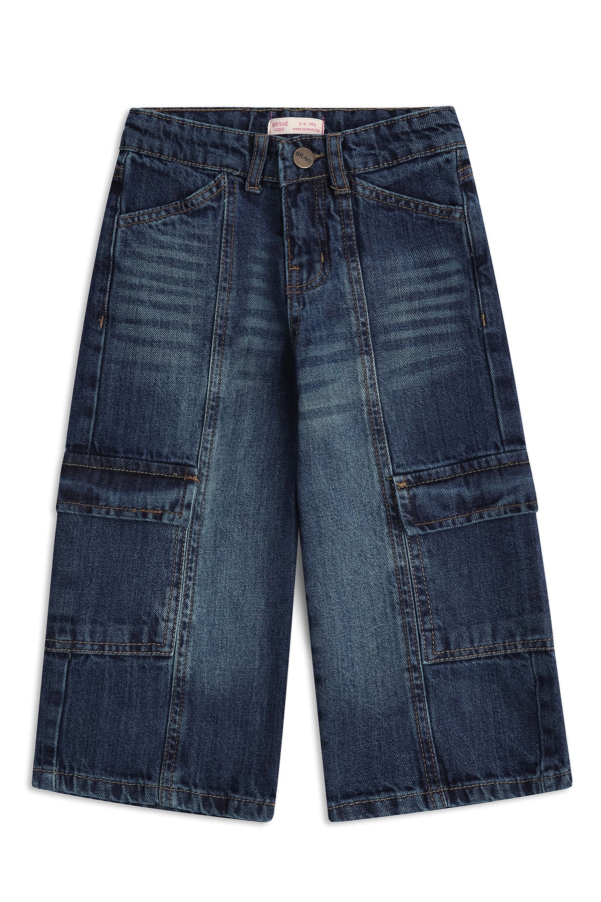 GIRLS CARGO DENIM PANT