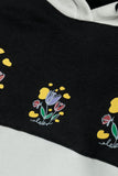 Girls Floral Fleece Hoodie
