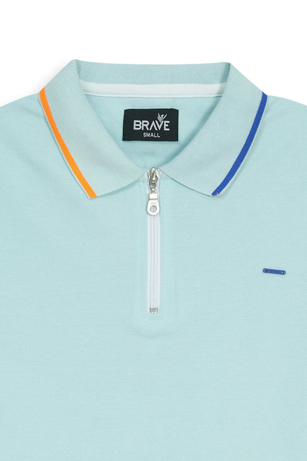 MENS TRENDY ZIPPER POLO