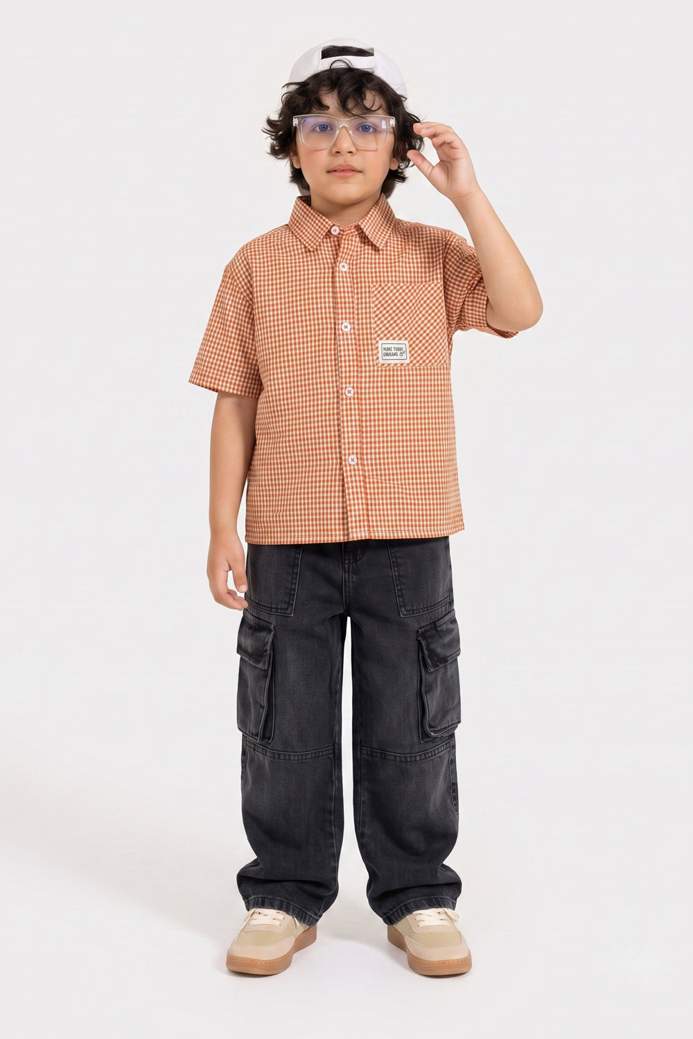 BOYS GINGHAM PATTERN SHIRT - PH