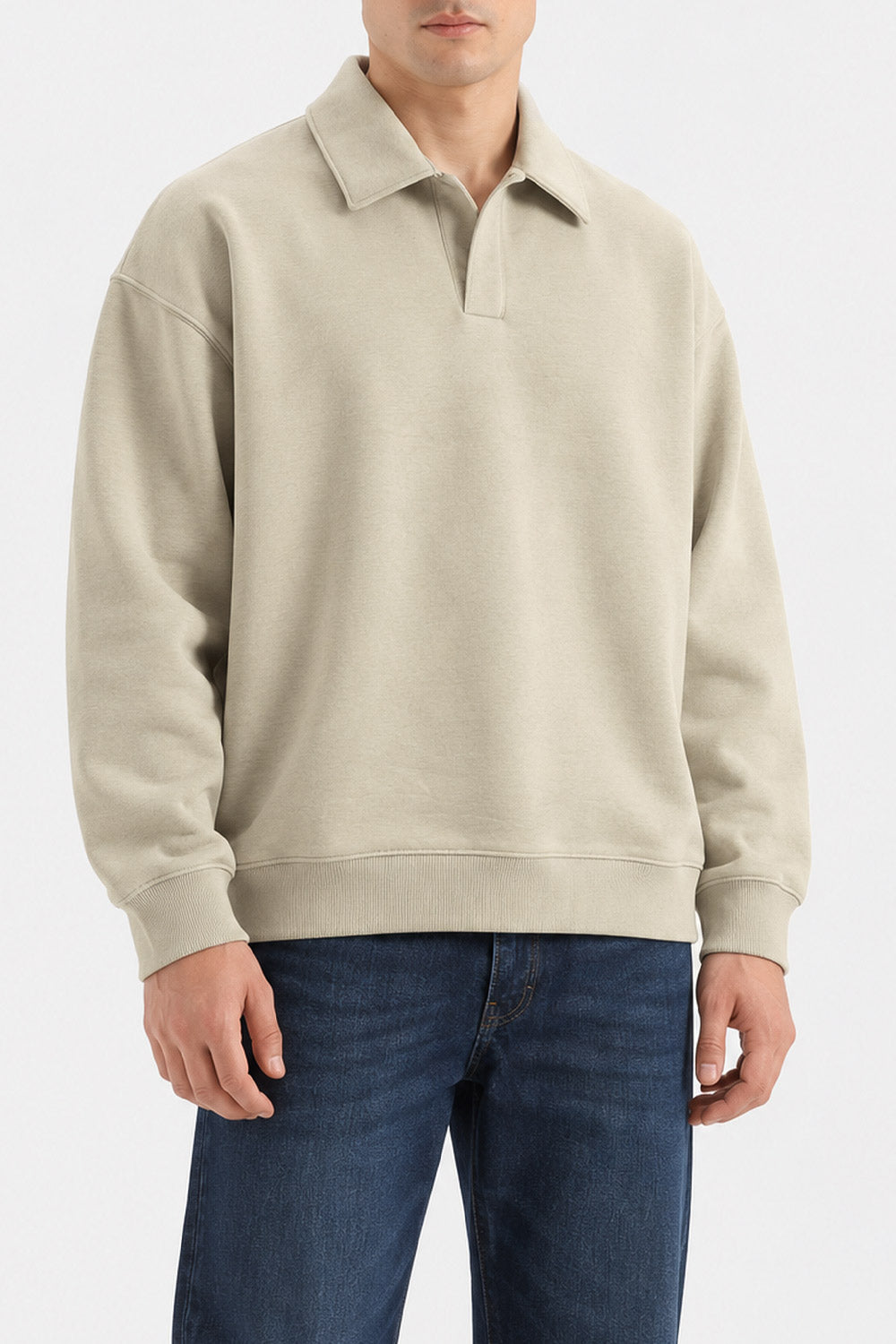 BASIC POLO SWEARTSHIRT