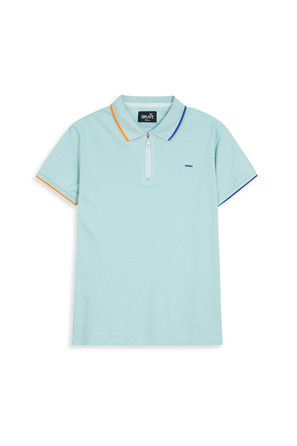 MENS TRENDY ZIPPER POLO