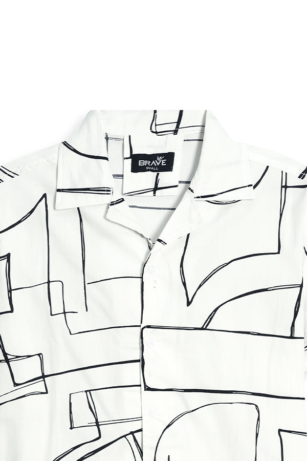 Men’s Digital Print Casual Shirt
