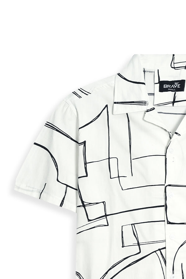 Men’s Digital Print Casual Shirt