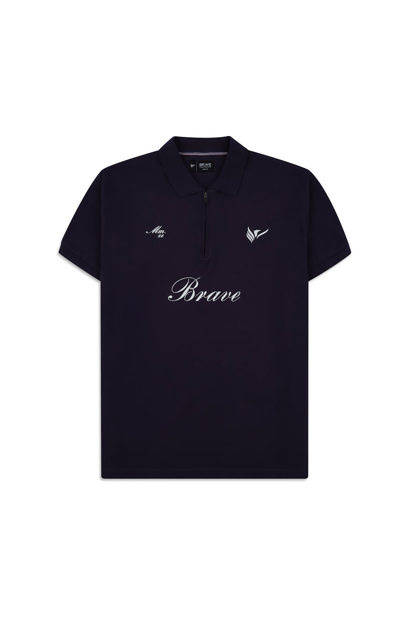 Men's Plum "Brave" Quarter-Zip Polo