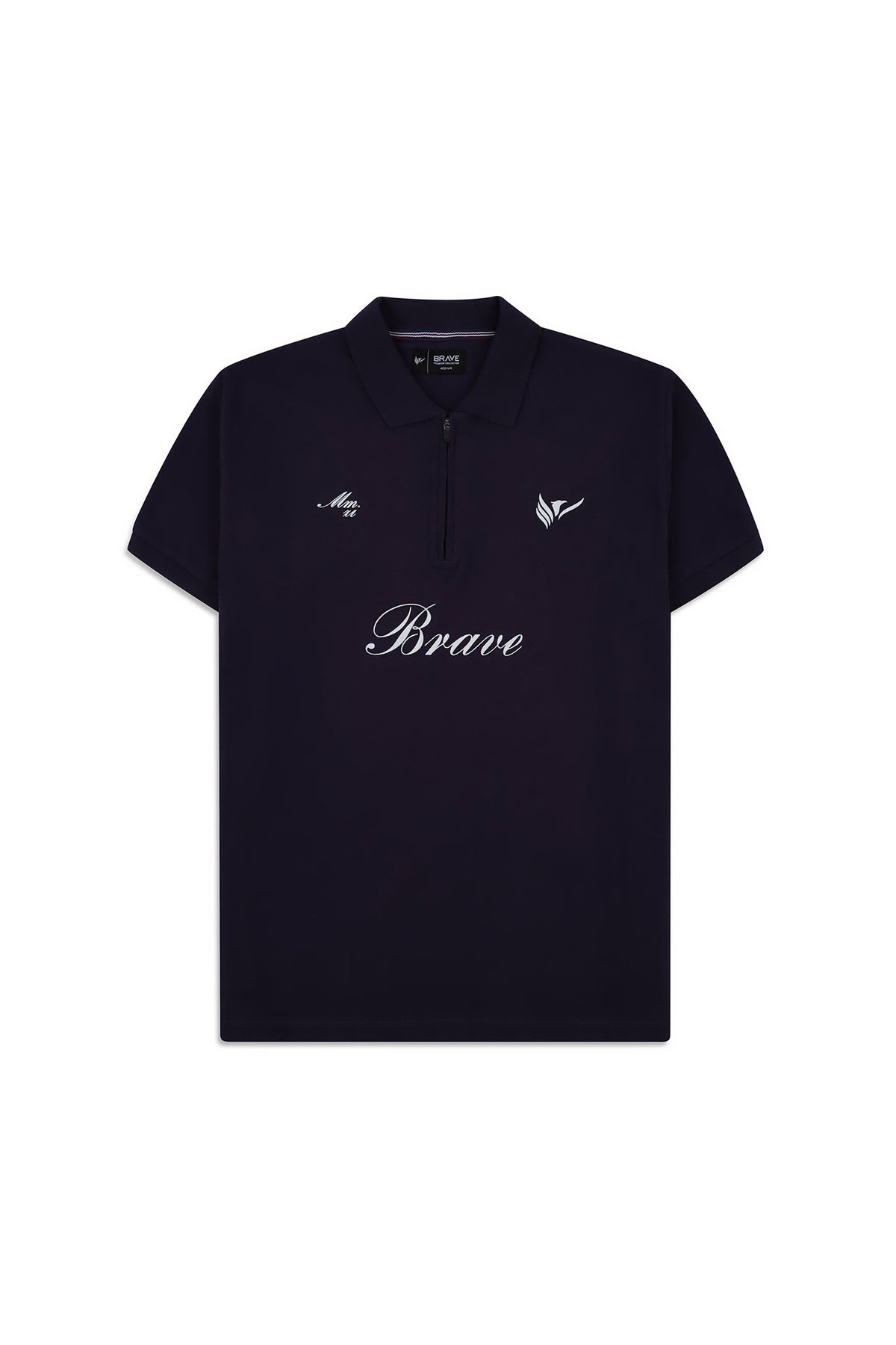Men's Plum "Brave" Quarter-Zip Polo