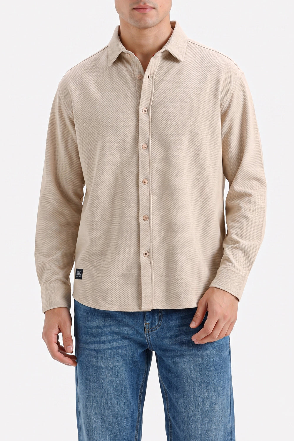 WAFFLE Knit Dress Shirt
