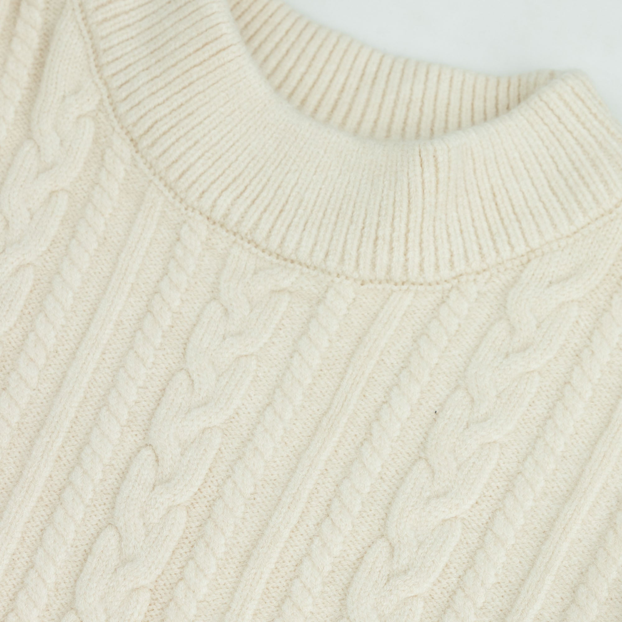 Cable Knit Mock Neck Sweater