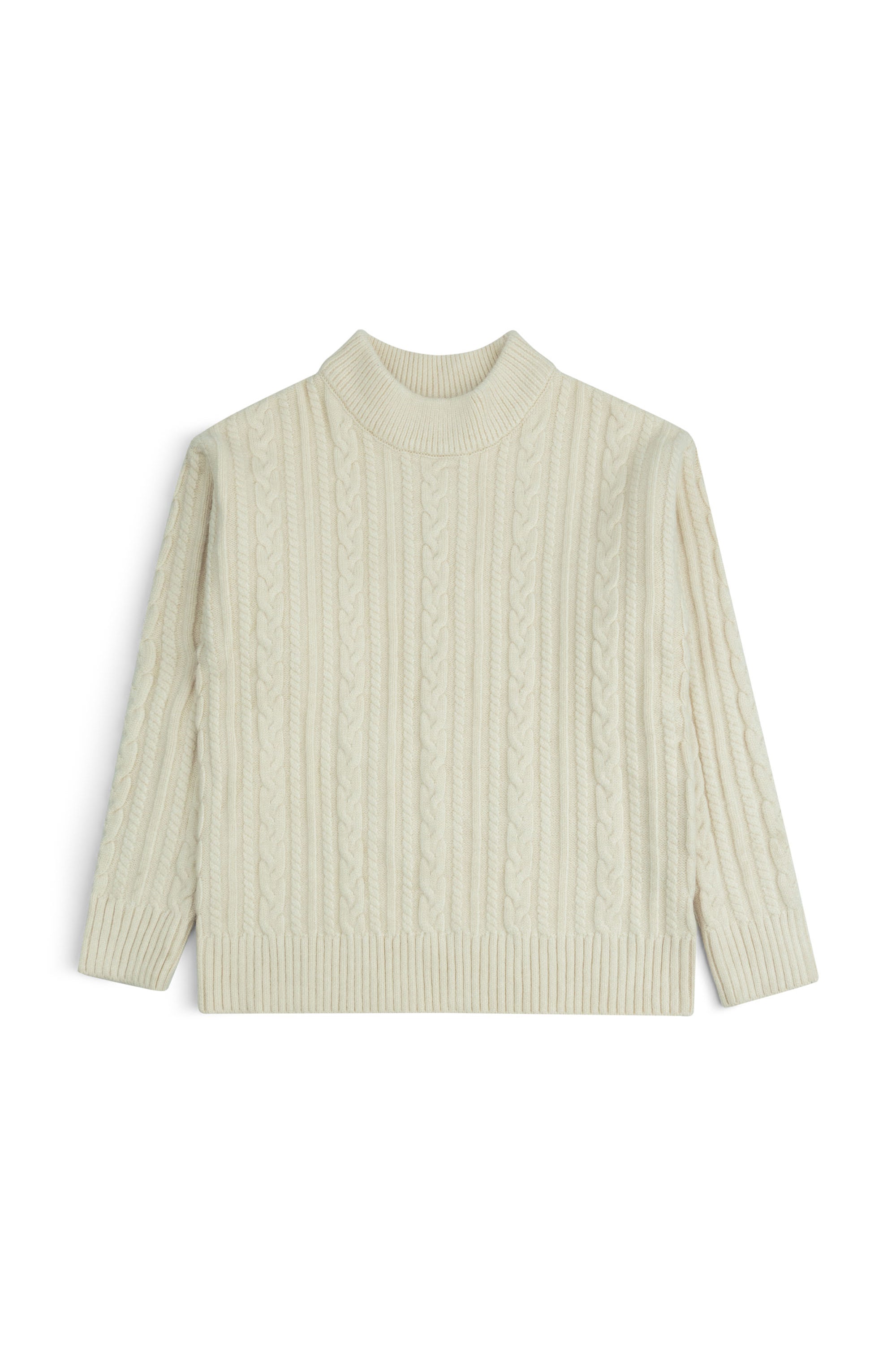 Cable Knit Mock Neck Sweater