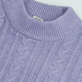 Cable Knit Mock Neck Sweater