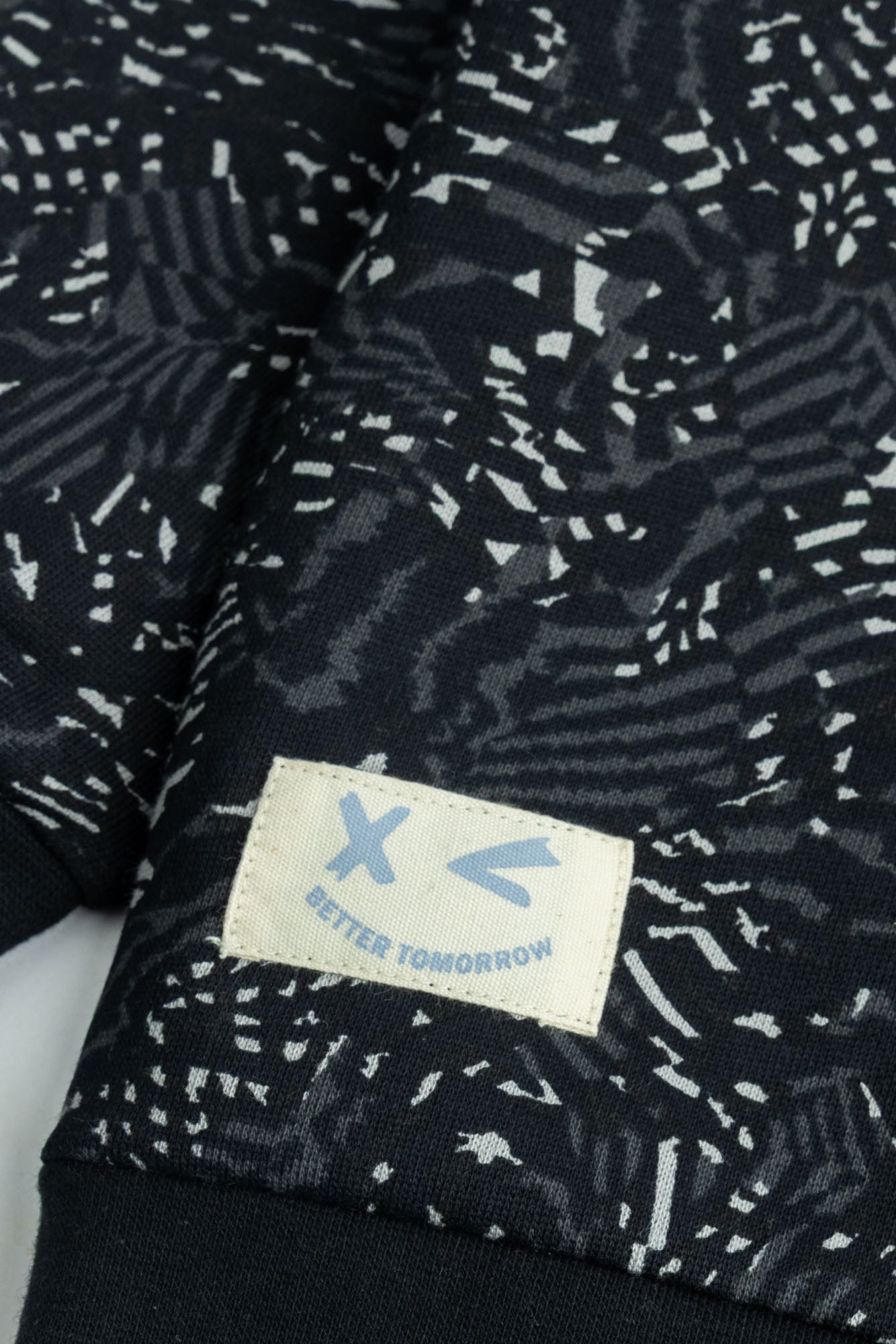 Black & Gray Abstract Pattern Crewneck Sweatshirt