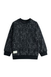 Black & Gray Abstract Pattern Crewneck Sweatshirt