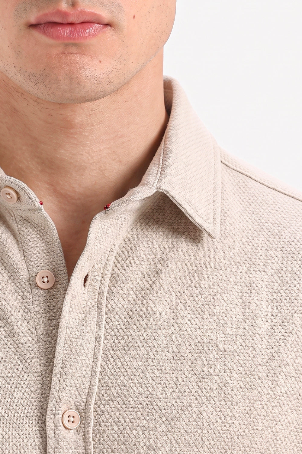 WAFFLE Knit Dress Shirt