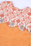 Girls Velvet Scalloped Pinafore Dress