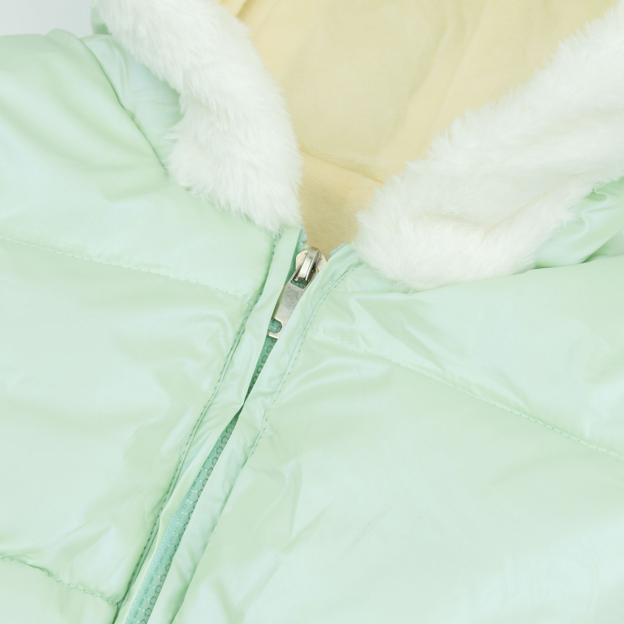 Puffer Jacket with Faux Fur Hood