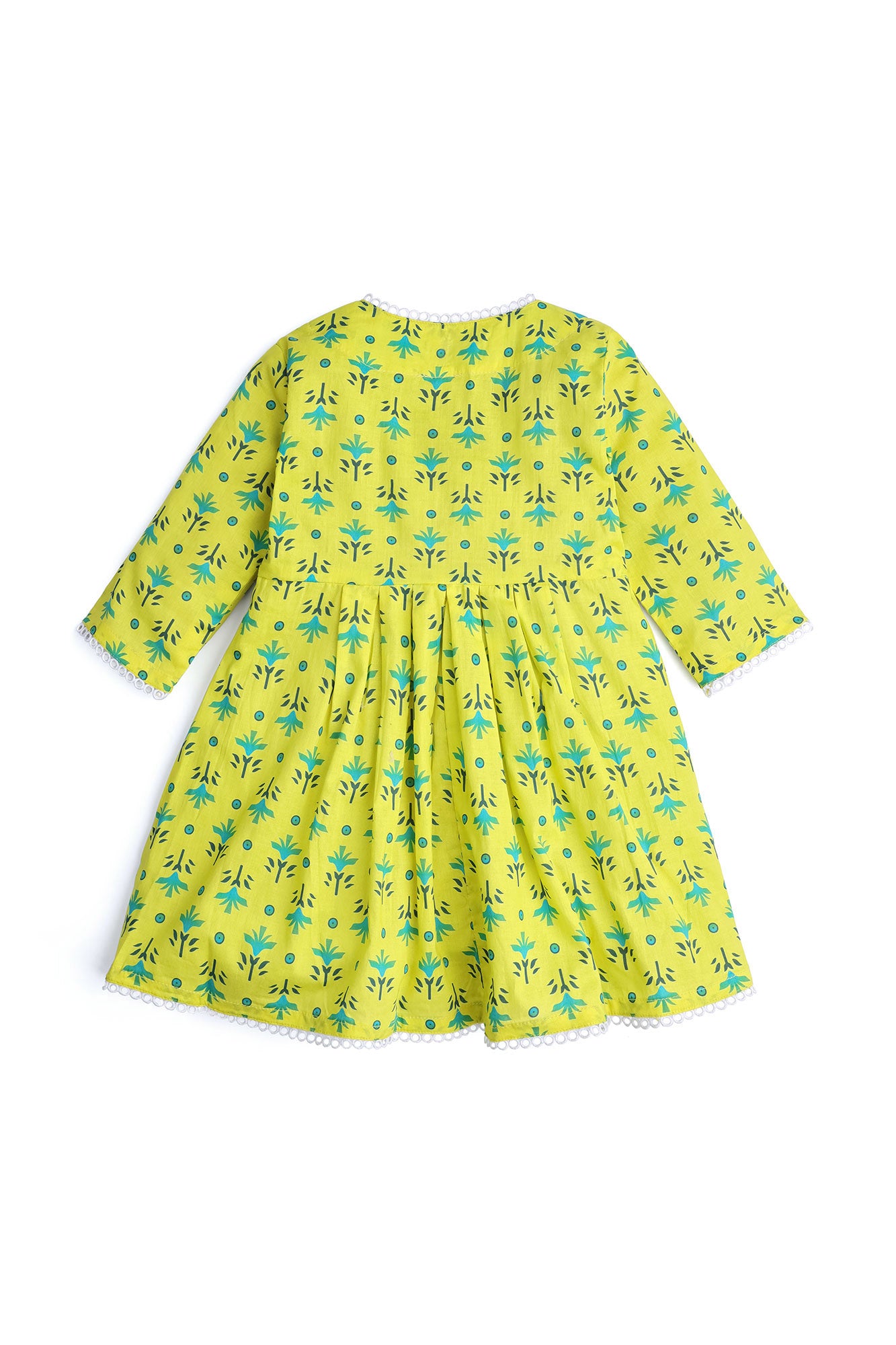 Girls Floral Button-Down Dress