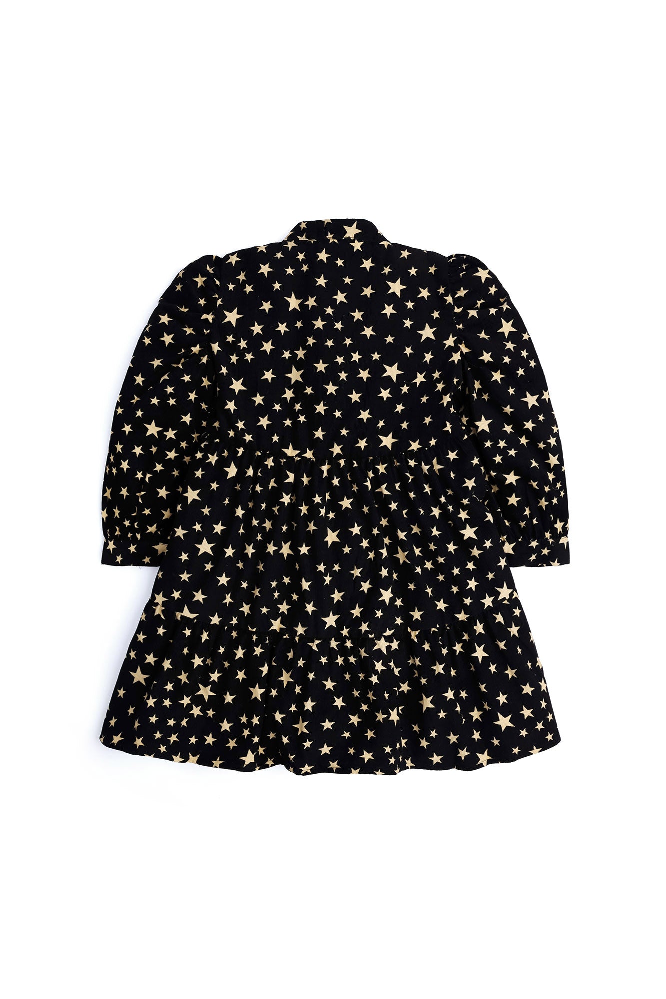 Star Print Corduroy Tiered Frock
