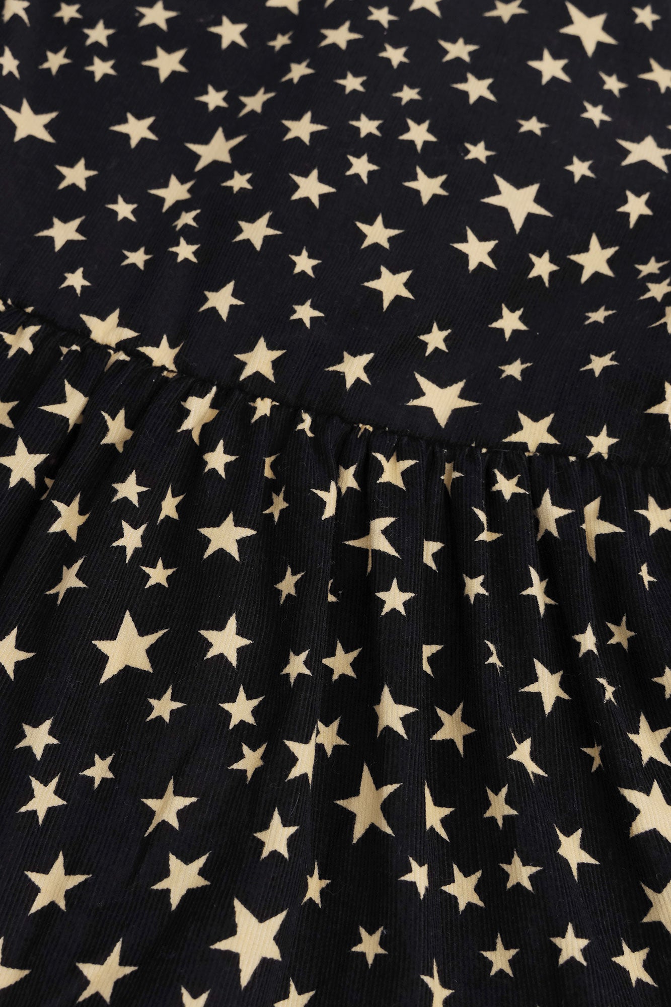 Star Print Corduroy Tiered Frock