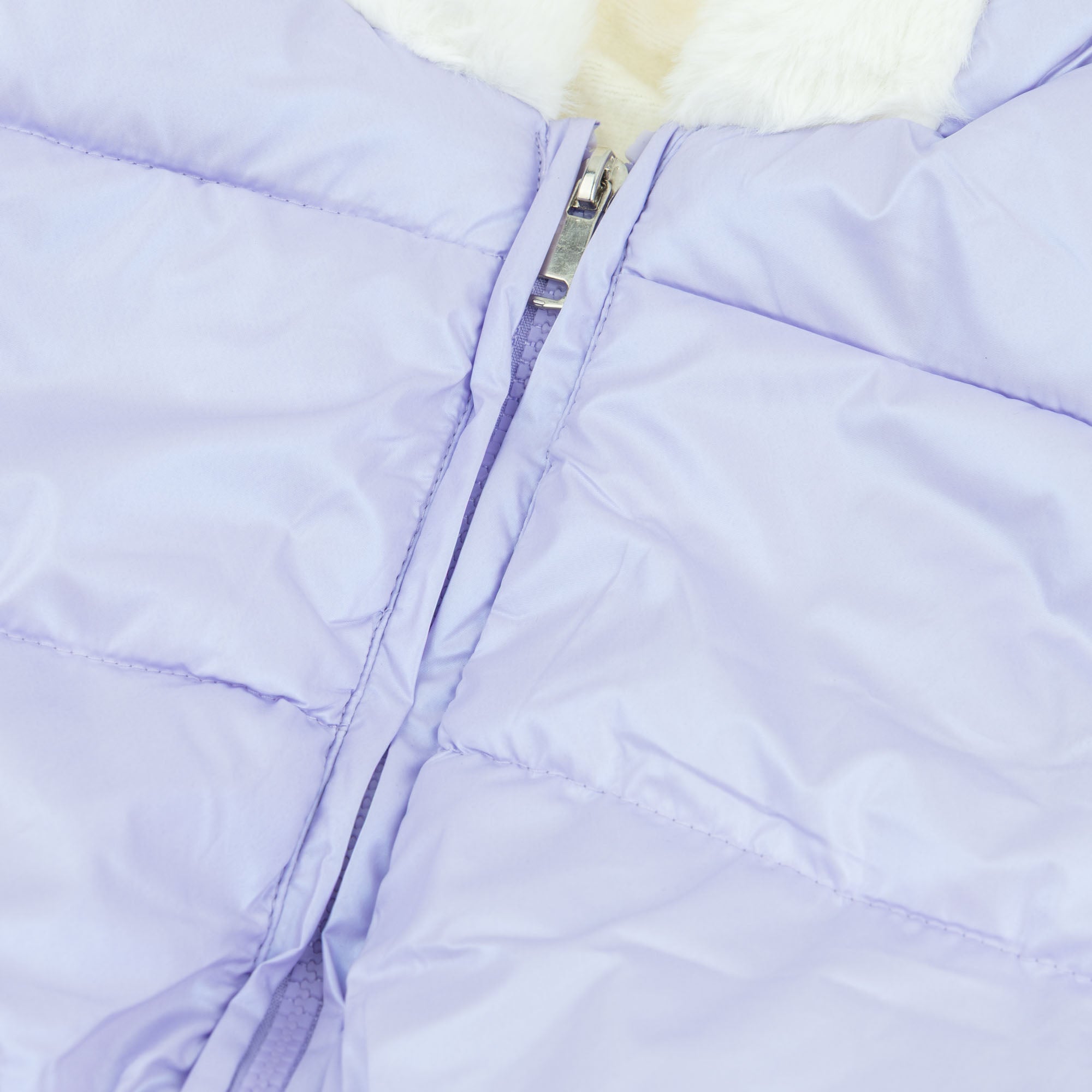 Puffer Jacket with Faux Fur Hood
