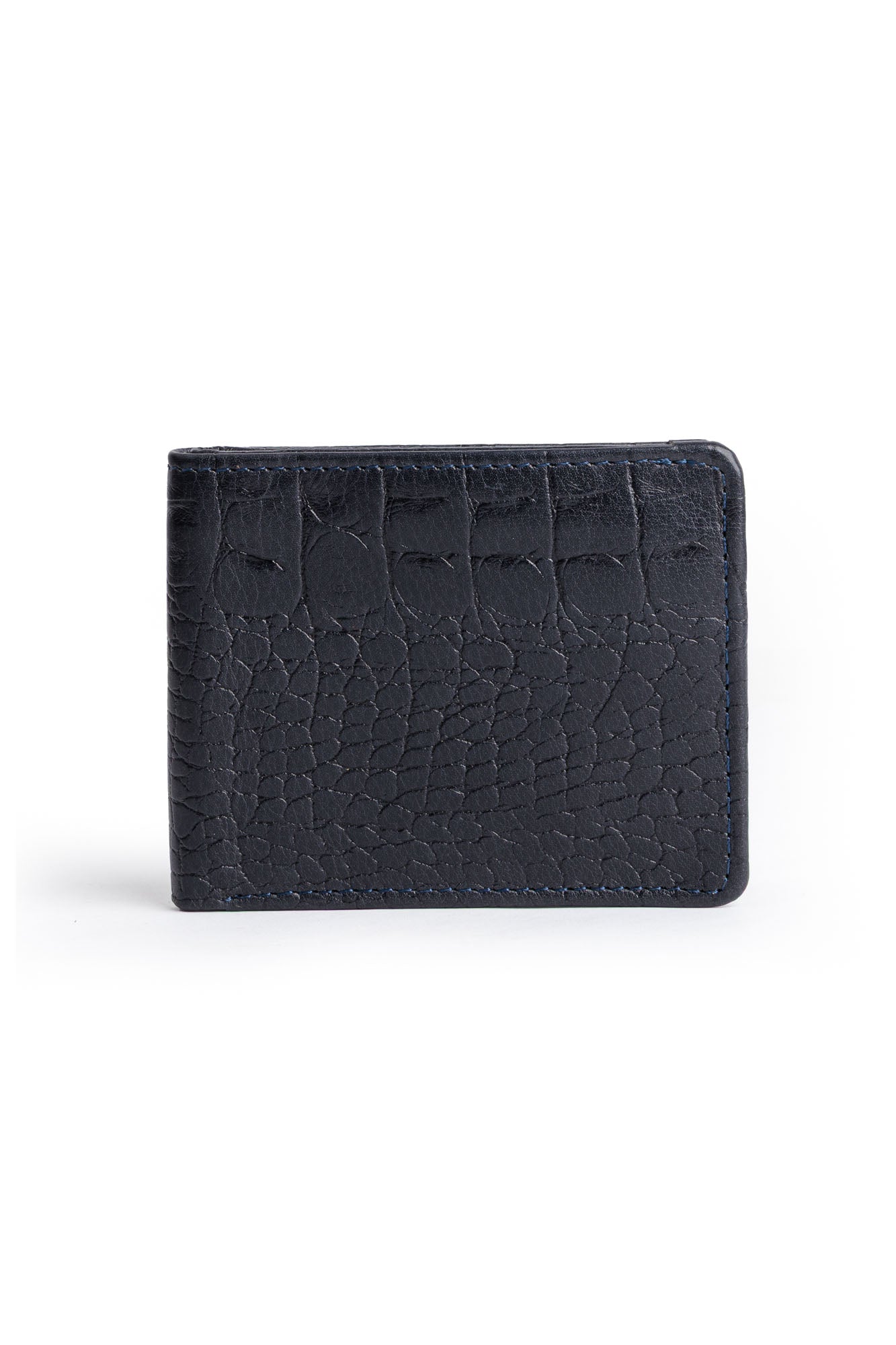 Men's Croc-Embossed Leather Bifold Wallet