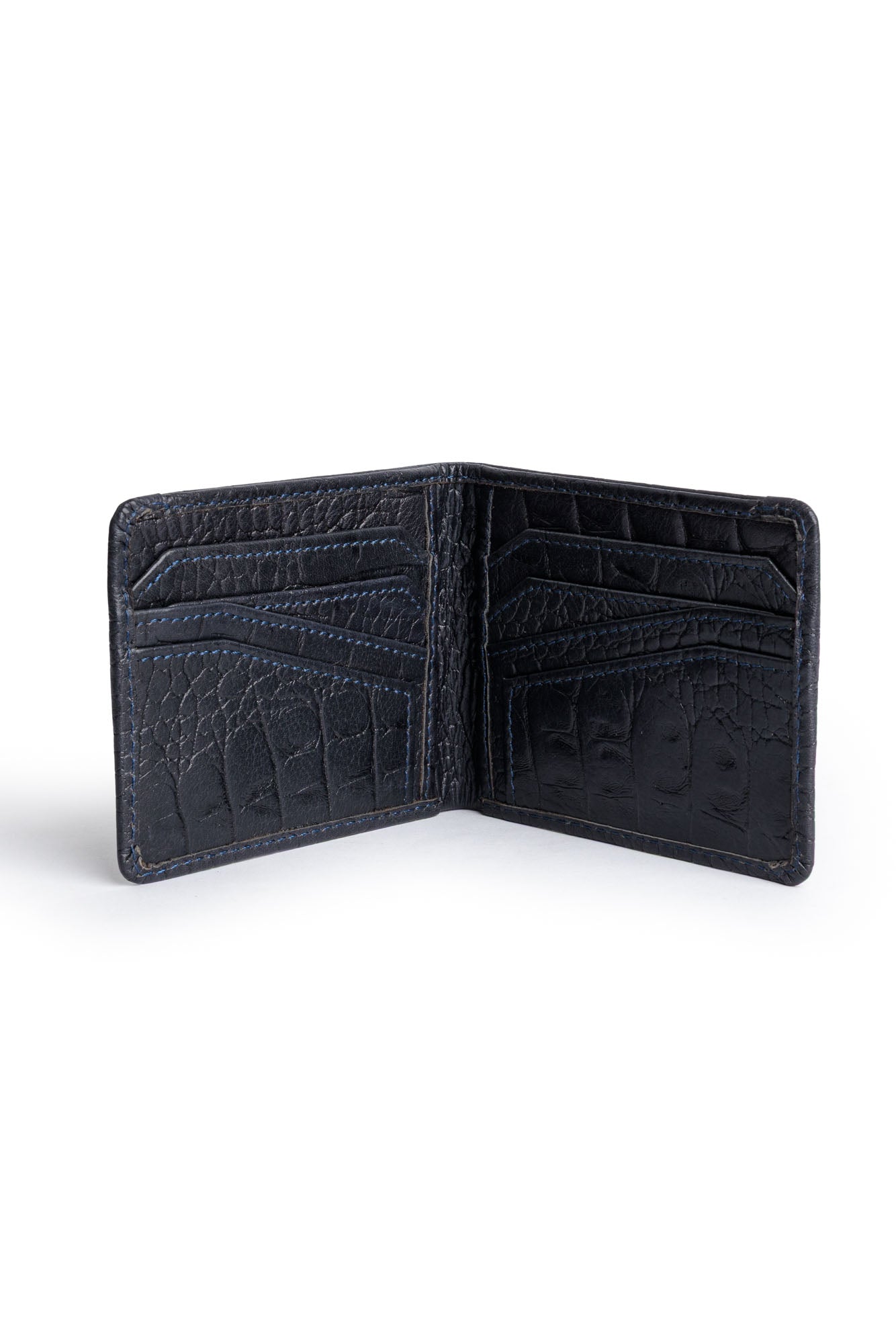 Men's Croc-Embossed Leather Bifold Wallet