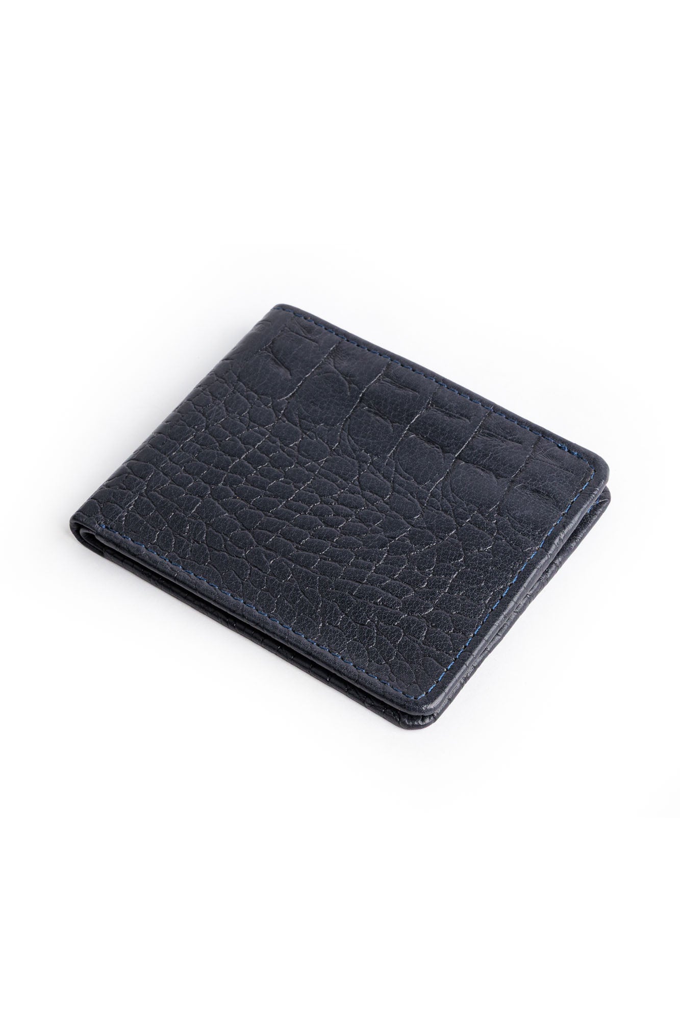 Men's Croc-Embossed Leather Bifold Wallet