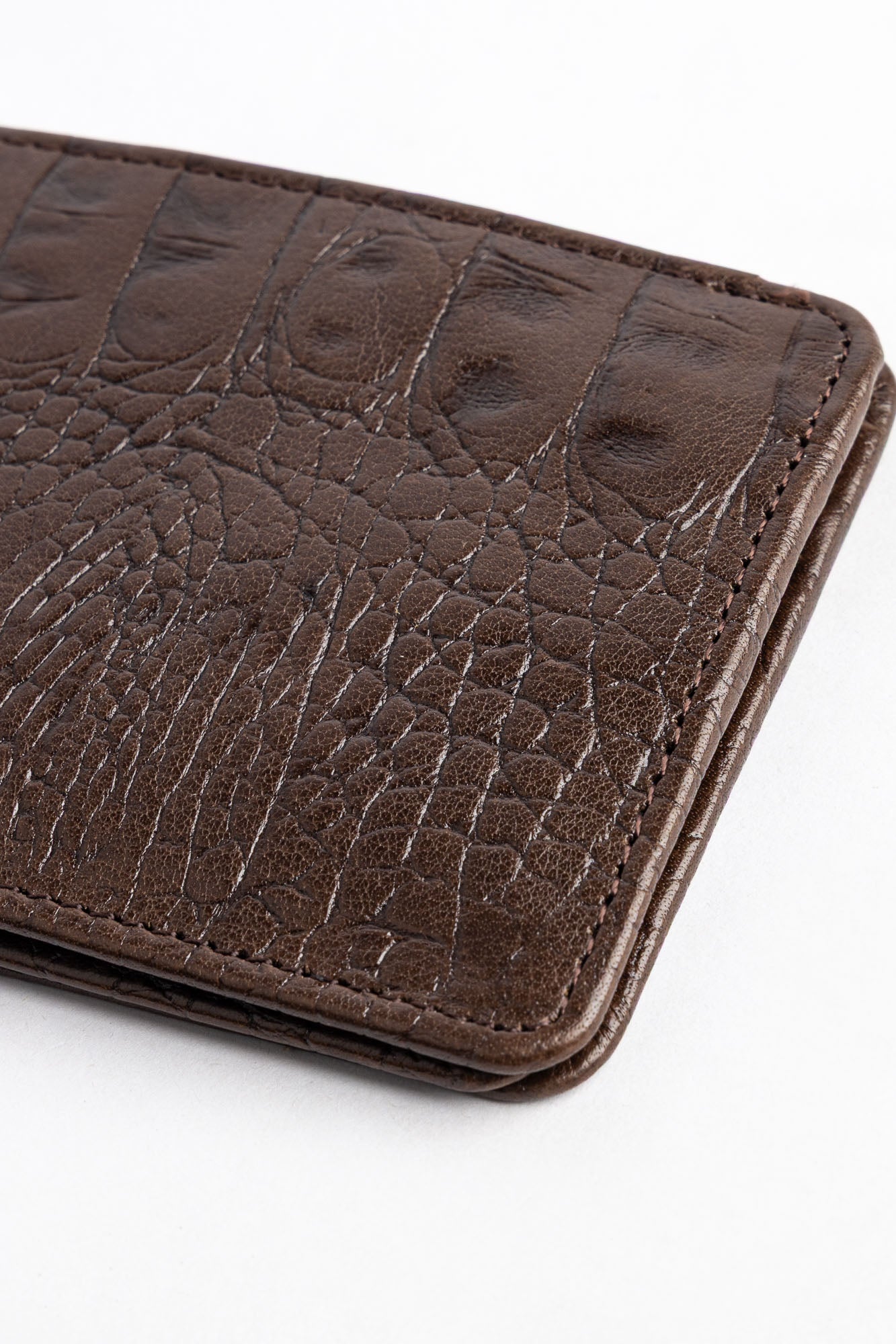Men's Croc-Embossed Leather Bifold Wallet