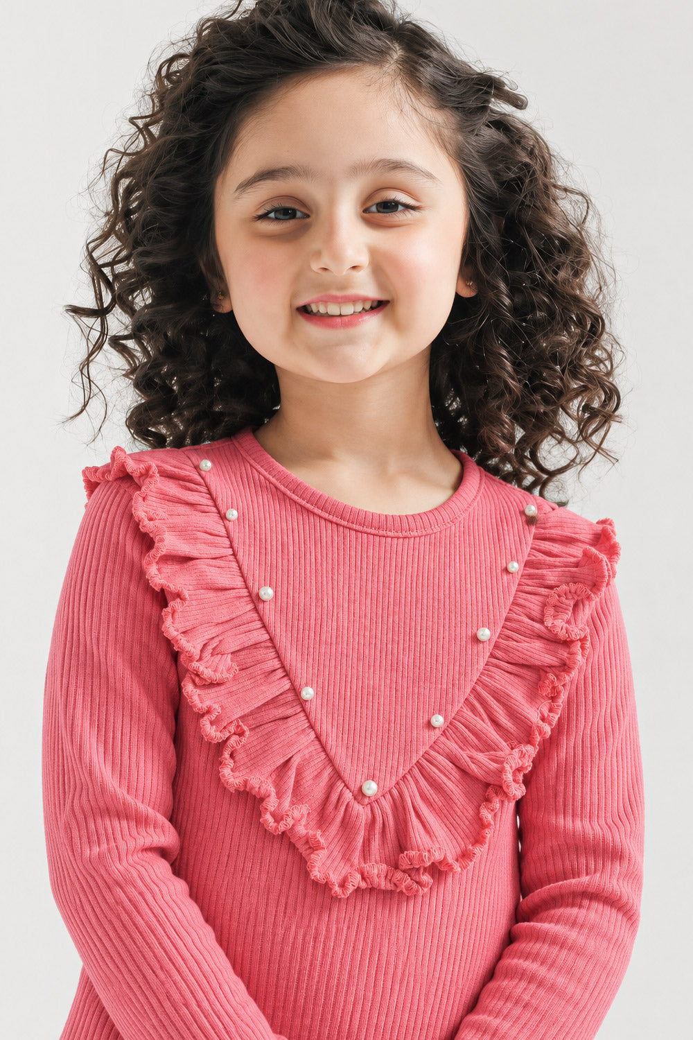 FANCY FRILL RIBBED TOP & TROUSER