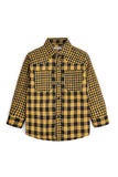 Boys' Black & Yellow Checkered Shirt