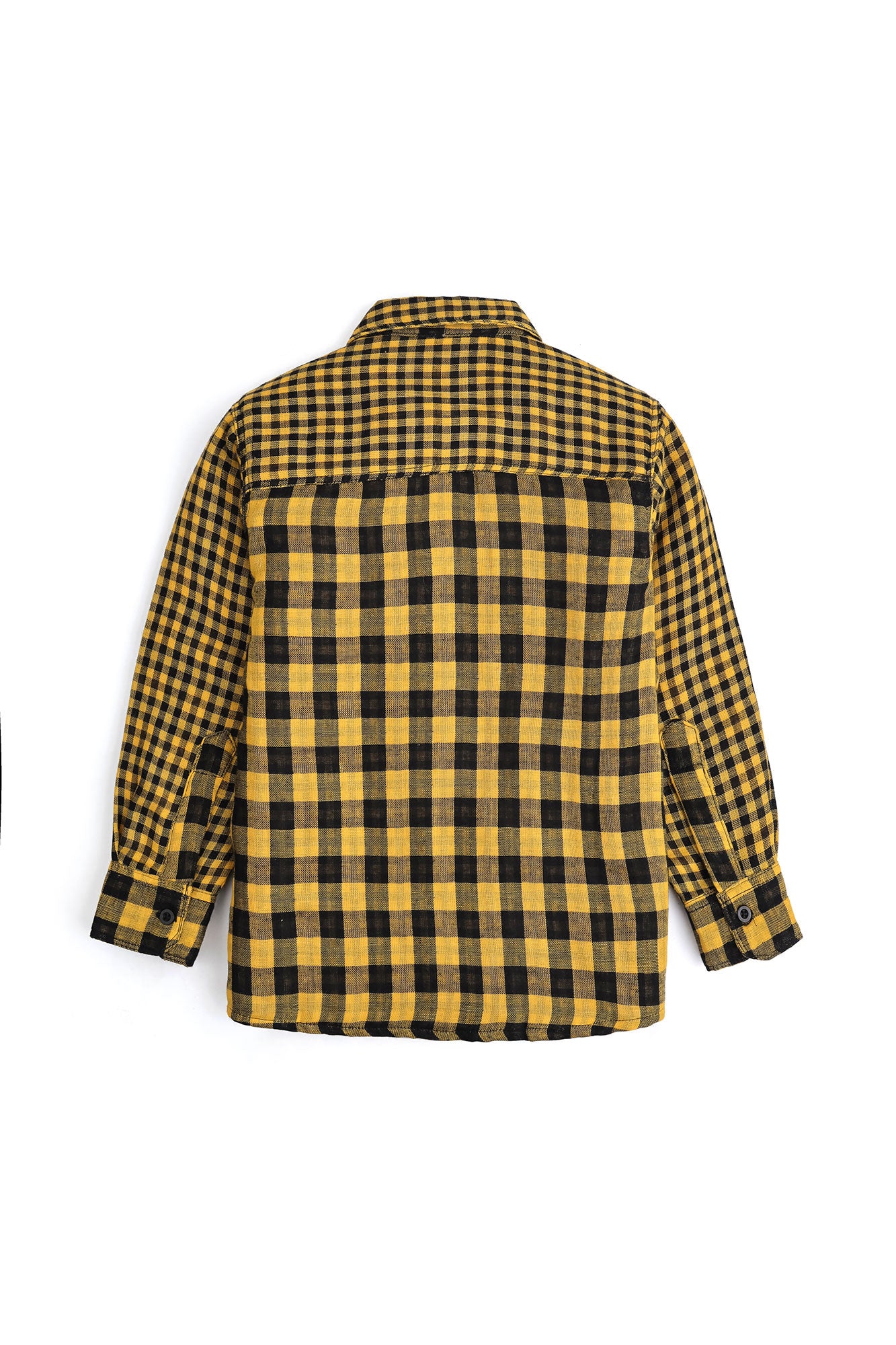 Boys' Black & Yellow Checkered Shirt