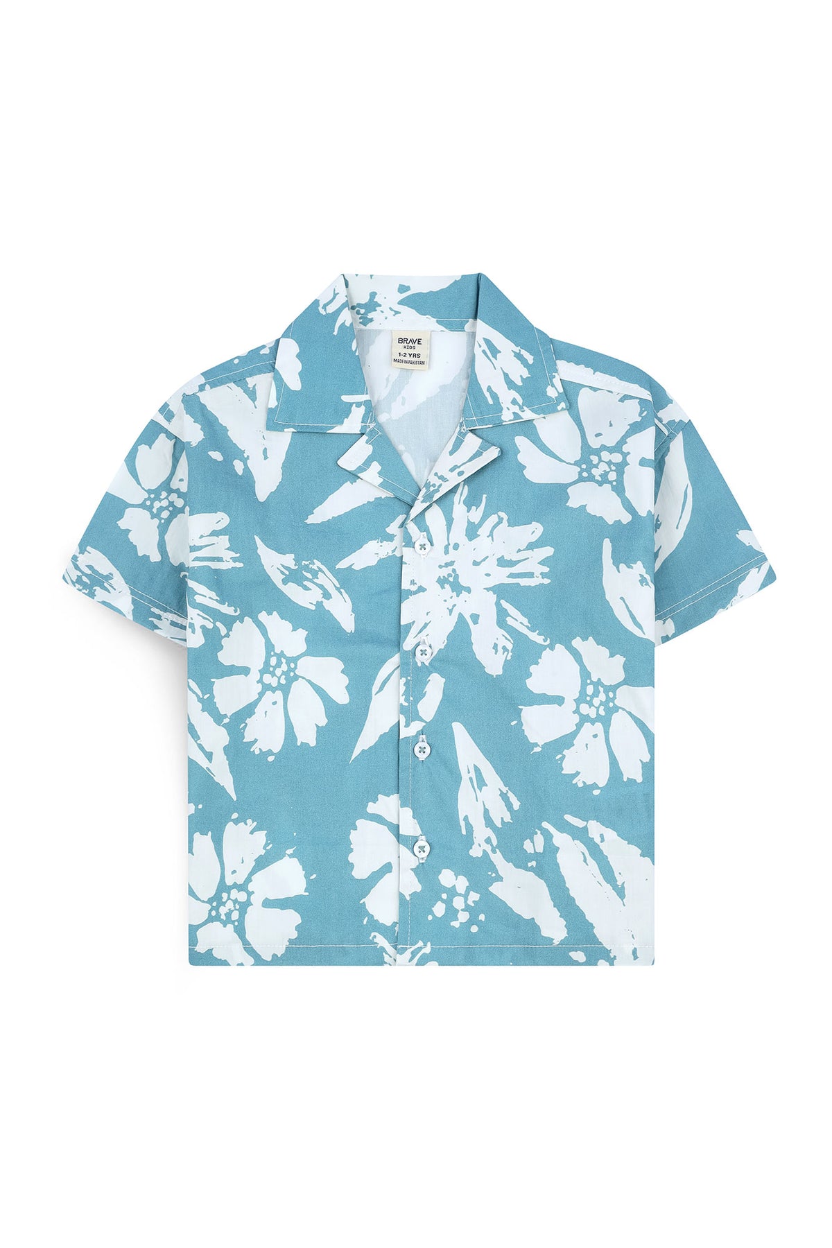 Boys' Pastel Floral Abstract Shirt