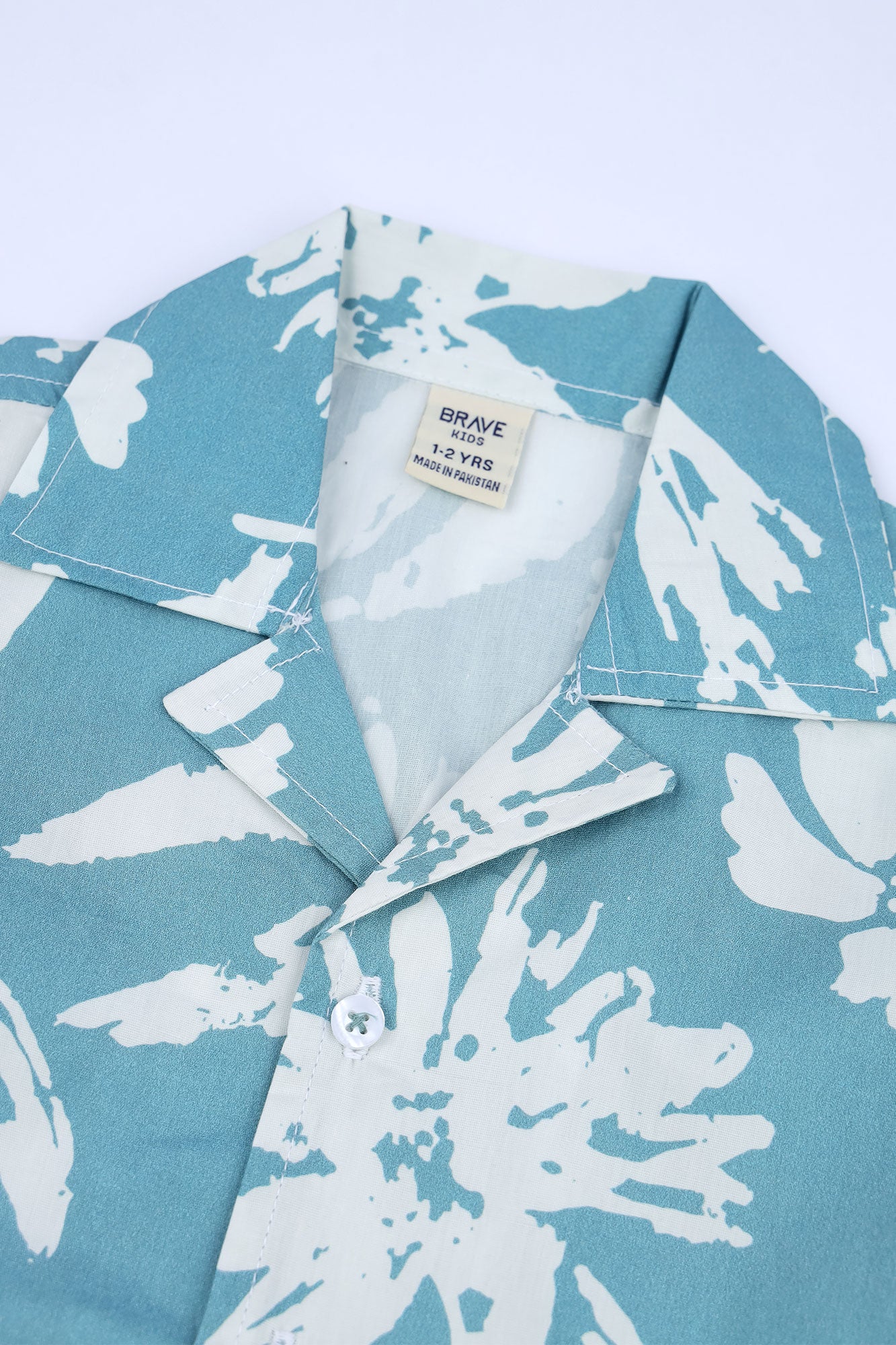 Boys' Pastel Floral Abstract Shirt