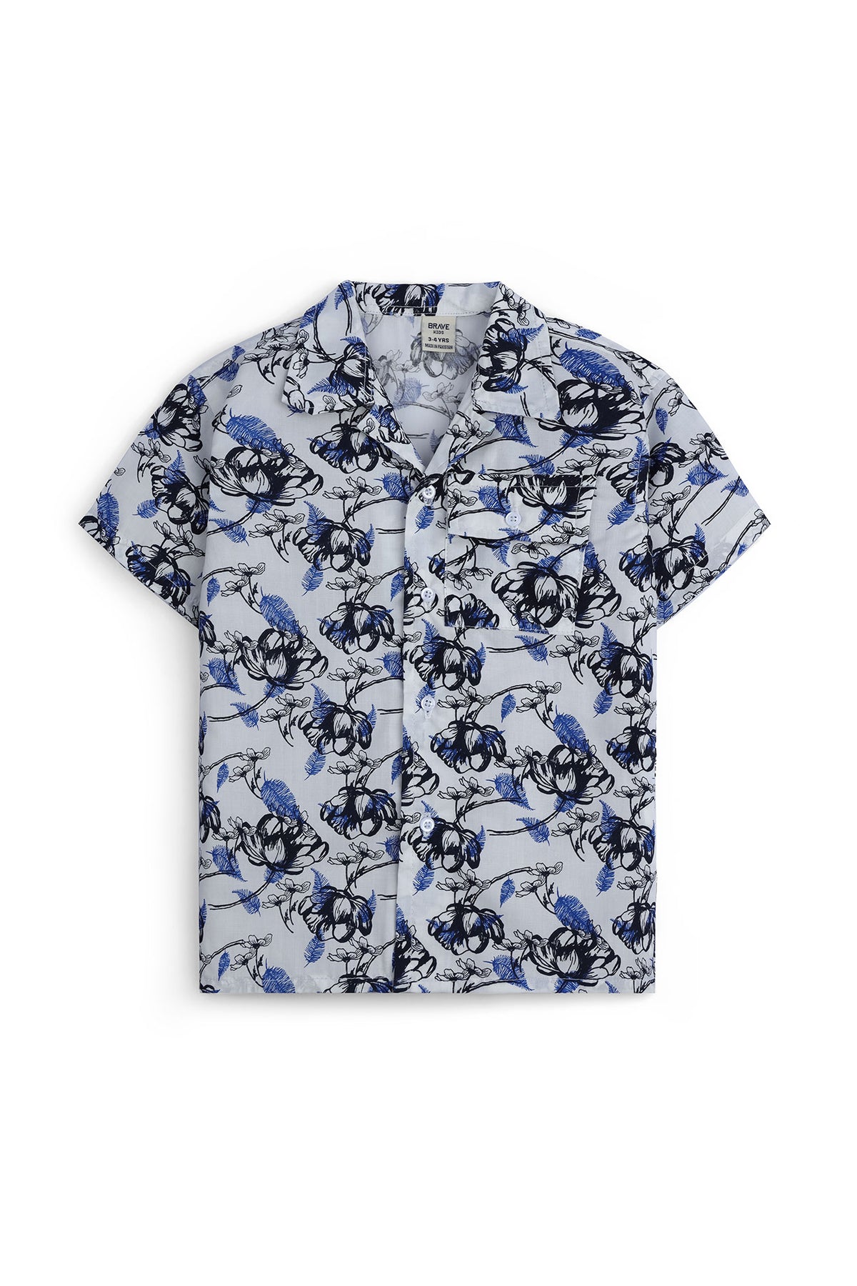 Boys' Floral Camp Collar Shirt
