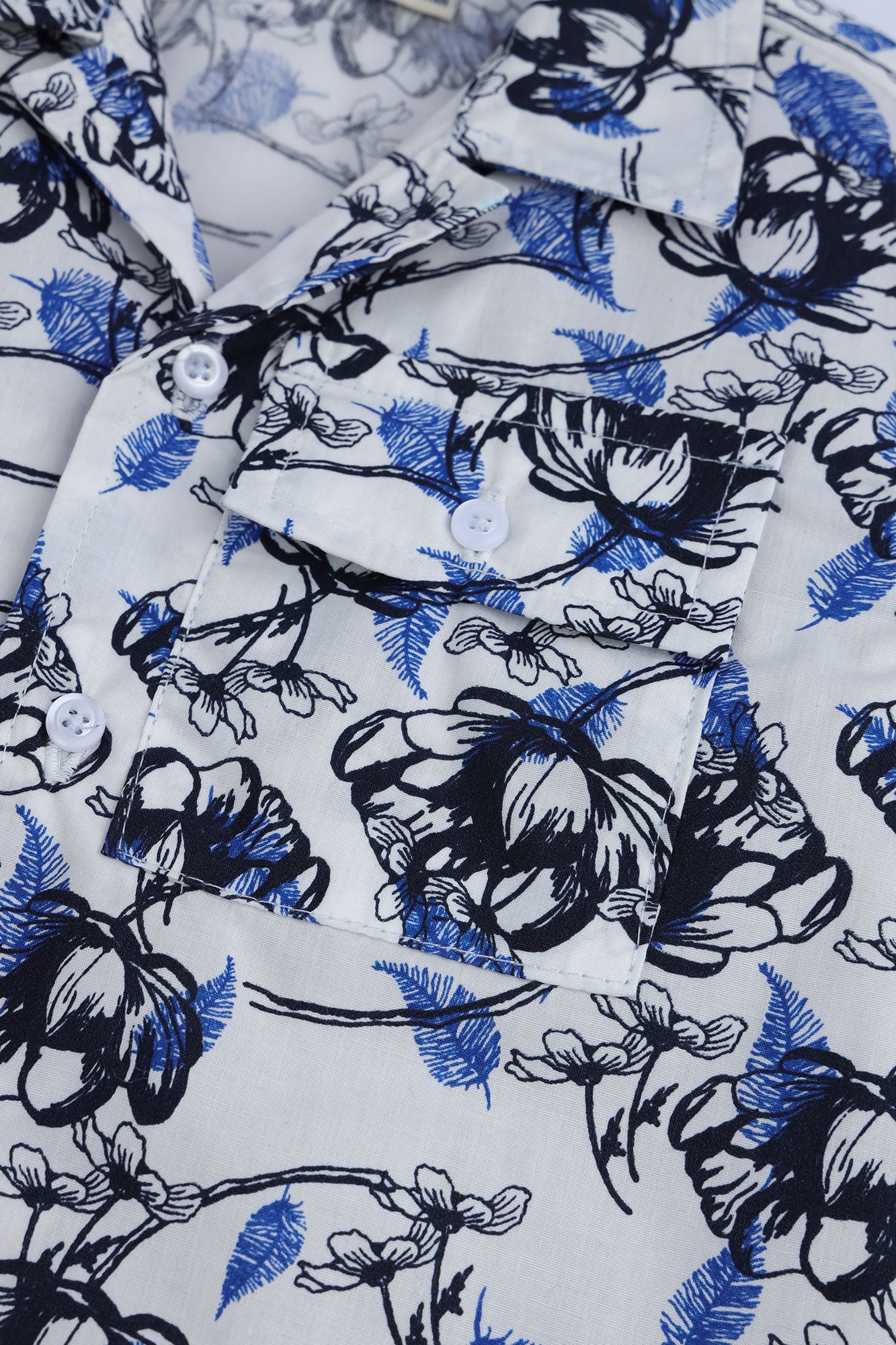 Boys' Floral Camp Collar Shirt