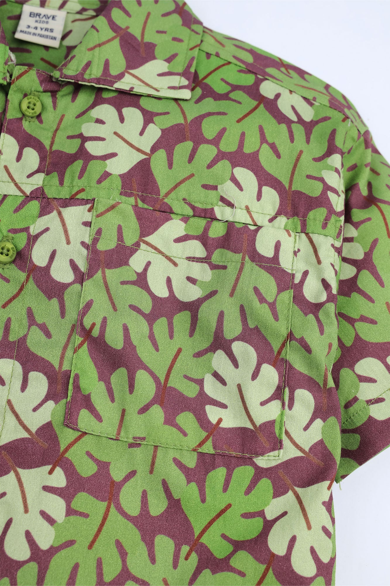 Boys' Tropical Monstera Leaf Shirt